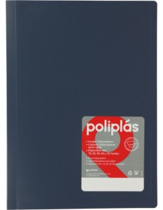CARPETA Fº 50 FUNDAS SOLDADAS TRANSLUCIDAS AZUL